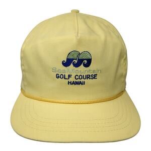 Sea Mountain Golf Course Hawaii Slideback Rope Hat Yellow One Size Cali